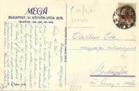 Mega bor Badacsony, kiadja Gulner Gyula / Hungarian wine advertisement s: Németh N. Gábor