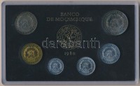 Mozambik 1980. 50c-20M (6xklf) forgalmi sor dísztokban T:1,1-Mozambique 1980. 50 Centavos - 20 Meticais (6xdiff) coin set in case C:UNC,AU