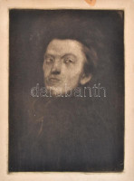 Barta Ernő (1878-1956): Székely Bertalan. Rézkarc, karton (hibás), jelzett (halványan), 23×16 cm