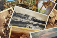 cca 1940-1950 13 db Bozó Gyula grafikusnak írt képeslap