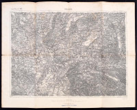 cca 1891 Salzburg, 1:75000, k.u.k. militär-geographisches Institut, 47,5×62 cm