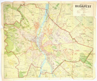 cca 1947 Kókai-féle Budapest térképe, 1:25.000, terv.: Dr. Irmédi-Molnár László és Jäger Károly, Bp., Magyar Földrajzi Intézet Rt., szakadt, sérült, 76x91 cm.