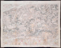 1911 A Lechtaler Alpok térképe / 1911 Large map of the Lechtaler Alps 90x70 cm