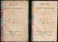 Rosnyói egyházi töredékek I.II. Rozsnyó, 1834. Kek József. 55+55p. Történelmi és egyháztörténeti témájú írásokkal