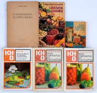 Vegyes könyvtétel, 6 db: Faragó Baba: A főzőkanáltól az estélyi ruháig. Bp.,1947, (Igazság-ny.), 131+2 p. A kötött rovatot Farnadi Ilonka, a divatrajzokat Molnár Éva, a fejezetek illusztrációit Hauswirth Magda rajzolta. Borító