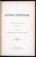 Garamszeghi Lubrich Ágost: A nevelés történelme. I. rész: A nem keresztény, vagy nemzeti nevelés korszaka. Bp.,1874, 'Hunyadi Mátyás' Intézet, 6+390+4 p. Későbbi átkötött félvászon-kötésben.