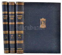 Közgazdasági enciklopedia. 1-3. köt. Szerk.: Szterényi József. Bp.,(1929) ,Athenaeum. Kiadói aranyozott egészvászon-kötés, kopott borítókkal, az I. kötet borítója foltos, a I. kötetben a 3-4. oldal, és az előszó lapja kissé