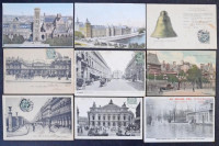 Kb. 700 db RÉGI francia képeslap dobozban: csak Párizs. Vegyes minőség / Cca. 700 pre-1950 French postcards in a box: only Paris. Mixed quality