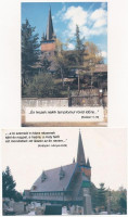 Miskolc, újjáépült református deszkatemplom - 2 db modern képeslap / 2 modern postcards