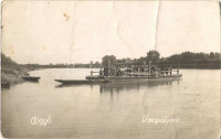 Algyő, Kompátjáró, komp lovasszekerekkel. photo (fa)