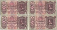 1930. 100P (4x) mind csillagos sorozatszámú T:III Adamo P17