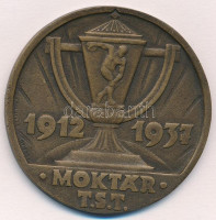 Edvi Illés György (1911-) 1937. 'Moktár T.S.T. 1912-1937' fém emlékérem (55mm) T:1-