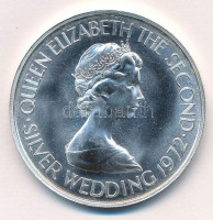 Jersey 1972. 2L 50p Ag 'Ezüstlakodalom' T:1Jersey 1972. 2 Pounds 50 Pence Ag 'Silver Wedding' C:UNC Krause KM#38