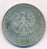 Lengyelország 1976. 200Zl Ag 'XXI. Olimpia' T:2Poland 1976. 200 Zlotych Ag 'XXI Olympics' C:XF Krause Y#86