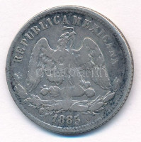 Mexikó / Guanajuato 1874. 25c Ag T:2- ph. Mexico / Guanajuato 1874. 25 Centavos Ag C:XF edge error Krause KM#406.5