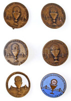 Madarassy Walter (1909-1994) 1938. 'XXXIV. Nemzetközi Eucharisztikus Kongresszus Budapest' Br jelvény (5x) egyik zománcozott, a többség hátlapján 'TÖRV. VÉD.' és 'LUDVIG BP' jelzéssel (22mm) T:1-,2