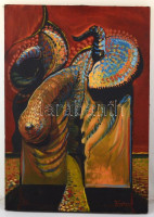 Jámbor jelzéssel: Útvesztő. Olaj, vászon, 100×70 cm