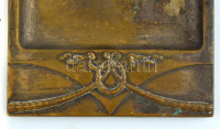 WMF díszes réz tálca, kissé kopottas állapotban, 13,5x38 cm