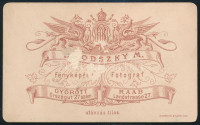 cca 1870 Brodszky, Győr: ismeretlen férfi fotója vizitkártya
