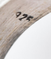 Ezüst(Ag) gyűrű lapis lazulival, jelzett, méret: 55, bruttó: 10,7 g