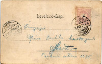 1899 (Vorläufer) Cegléd, Árpád tér, Kereskedelmi Bank, Szántó Sándor, Schwartz Attila üzlete. Sebők Béla kiadása (EB)