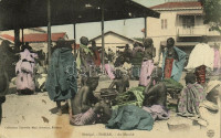 Dakar, Au Marché / market, natives, Senegalese folklore (fl)