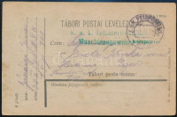 1917 Tábori posta képeslap 'K.u.k. Infanterierbataillon Maschinengewehr kompagnie' + 'FP 368'