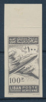1953 Légiposta ívszéli vágott záróérték / Mi 499 imperforate margin piece