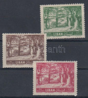 1961 Cédrus Mi 732, 733, 735 kettős nyomattal