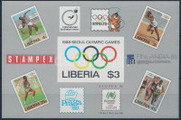 1988 Nyári olimpia: Szöul vágott blokk Mi 114