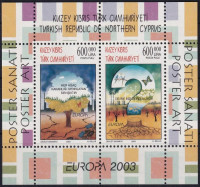 2003 Europa CEPT, plakátművészet blokk,Europa CEPT, poster art blockMi 21