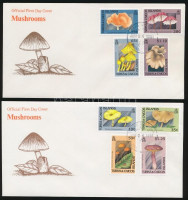 1991 Gomba sor Mi 1009-1016 + blokksor Mi 105-106 4 db  FDC-n