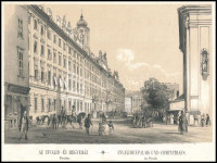 cca 1840 J. Alt: Az invalid és megyeházl litográfia / Lithography 18,5x12,5 cm