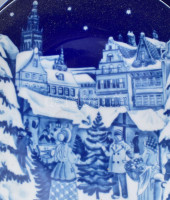 14 db Bavaria karácsonyi kiadású limitált porcelán tányér mind különféle évből cca 1980-1995 d: 22 cm. Matricás, jelzett, hibátlan