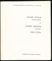 Kajári Gyula grafikusművész és Szabó Sándor korongos kiállítása. A katalógust tervezte: Szekeres István. Hódmezővásárhely, 1979, FIM Hódmezővásárhelyi Majolikagyár - FIM Stúdió. Fekete-fehér fotókkal illusztrálva. Kiadói