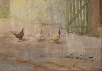 Ács Ágoston (1889-1947): Szerelmesek. Olaj, vászon, jelezve jobbra lent. Javított. Fakeretben, 60×80,5 cm. / oil on canvas, signed, restored, framed