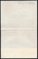 1930 Móricz Zsigmond (1879-1942) író autográf levele ismeretlennek Nagykőrösre. A Nyugat fejléce ráragasztva