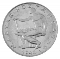 1948. 50f Al rozettával, Artex-utánveret T:AU / Hungary 1948. 50 Fillér Artex-restrike C:AUAdamo F5