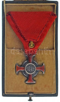 1869-1916. Ezüst Érdemkereszt vörös szalagon