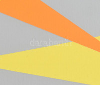 Halmi-Horváth István (1973-): Cím nélkül (170804.). Akril, papír, jelzett. Üvegezett fakeretben. 18×39,5 cm / Acrylic on paper, signed. Framed.